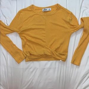 Cropped yellow long sleeve